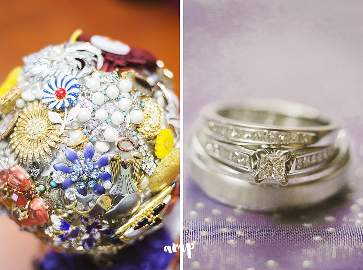 rings and brooch bouquet | grand junction wedding photographer