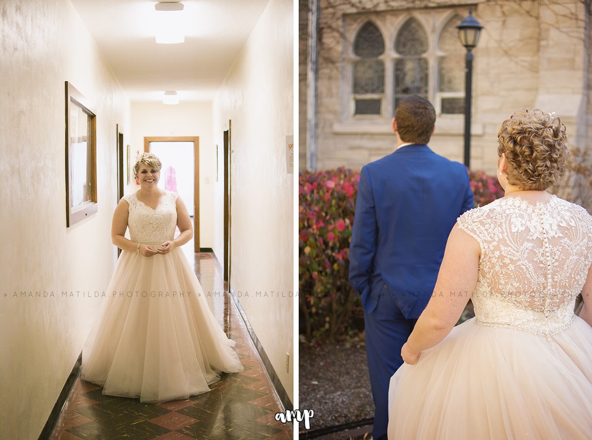 autumn wedding first look | Grand Junction Colorado wedding photographer