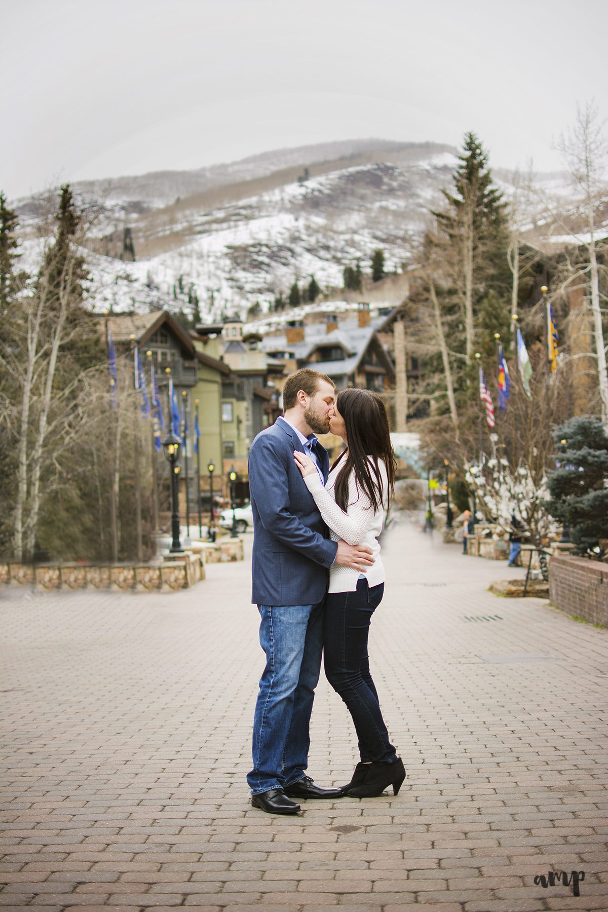 Vail Village in winter | Vail Engagement photographer