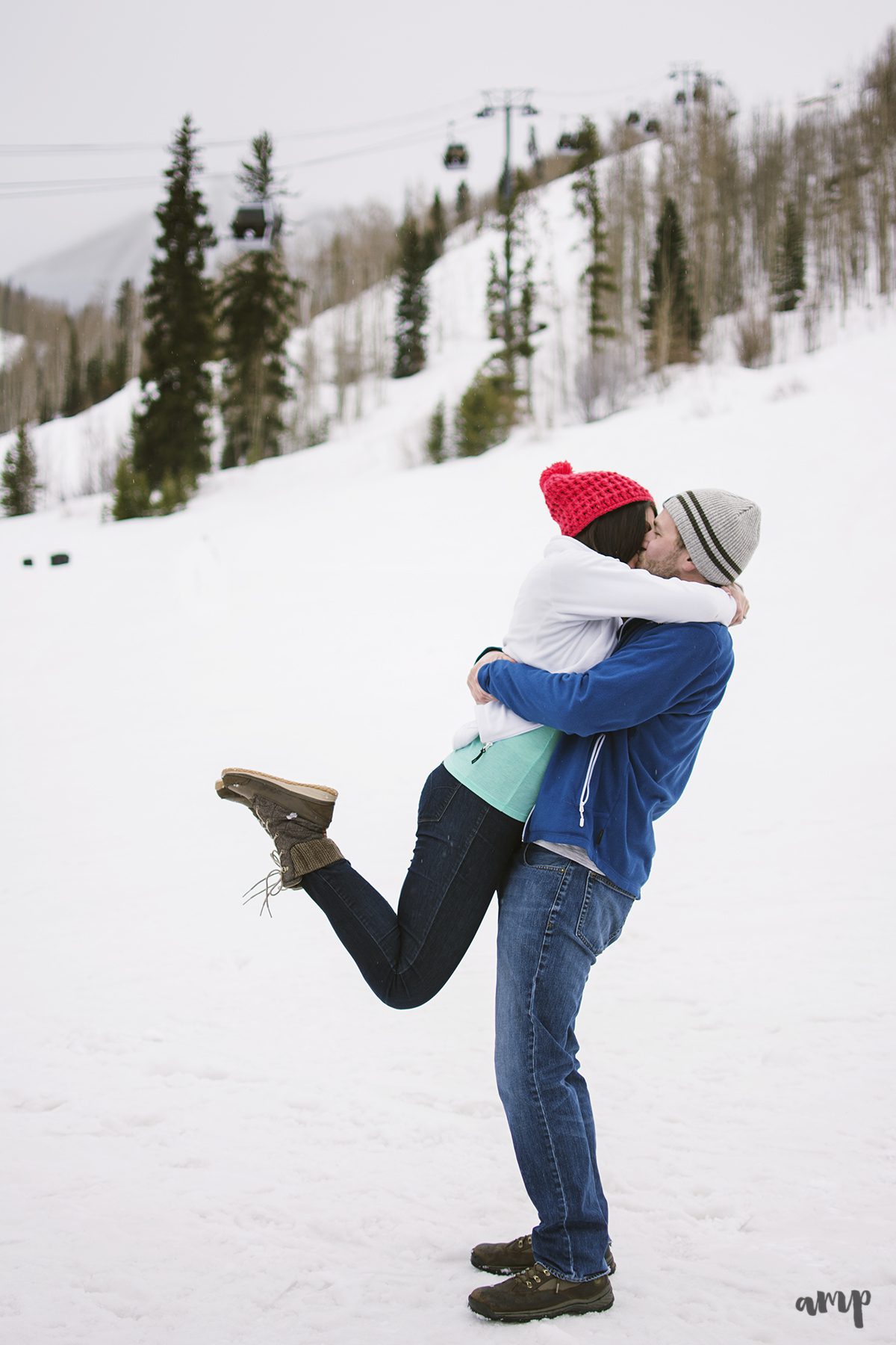 Vail Village skiing | Vail Engagement photographer