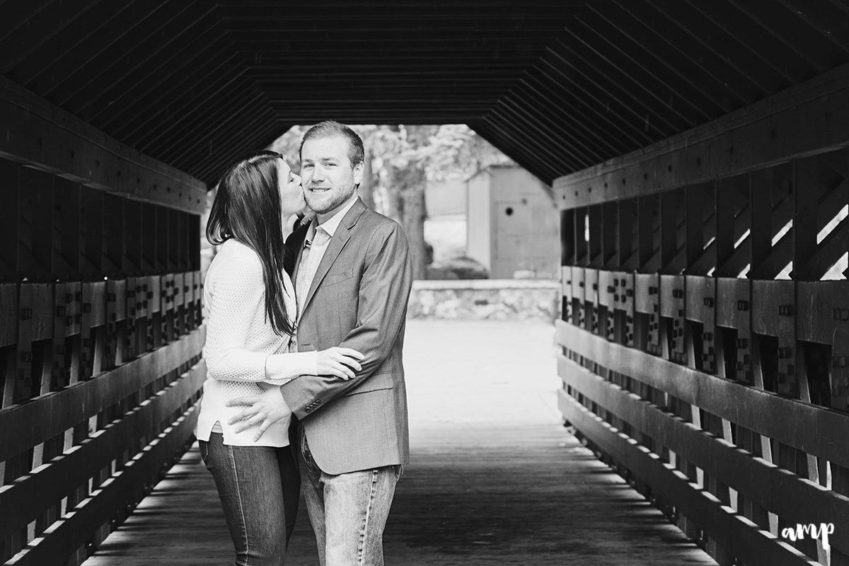 Vail Village Covered Bridge | Vail Engagement photographer