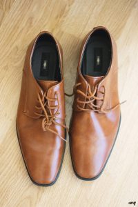 Grooms shoes detail photo
