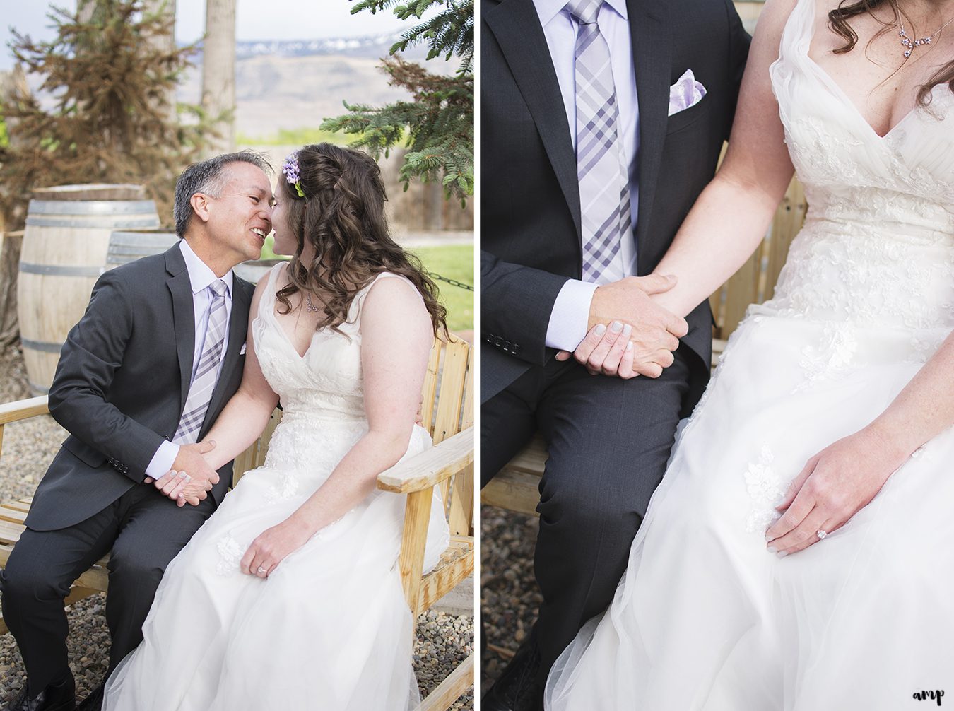 Bride and Groom share a first look