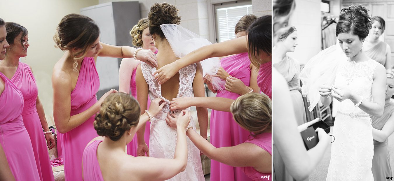 Bride getting ready