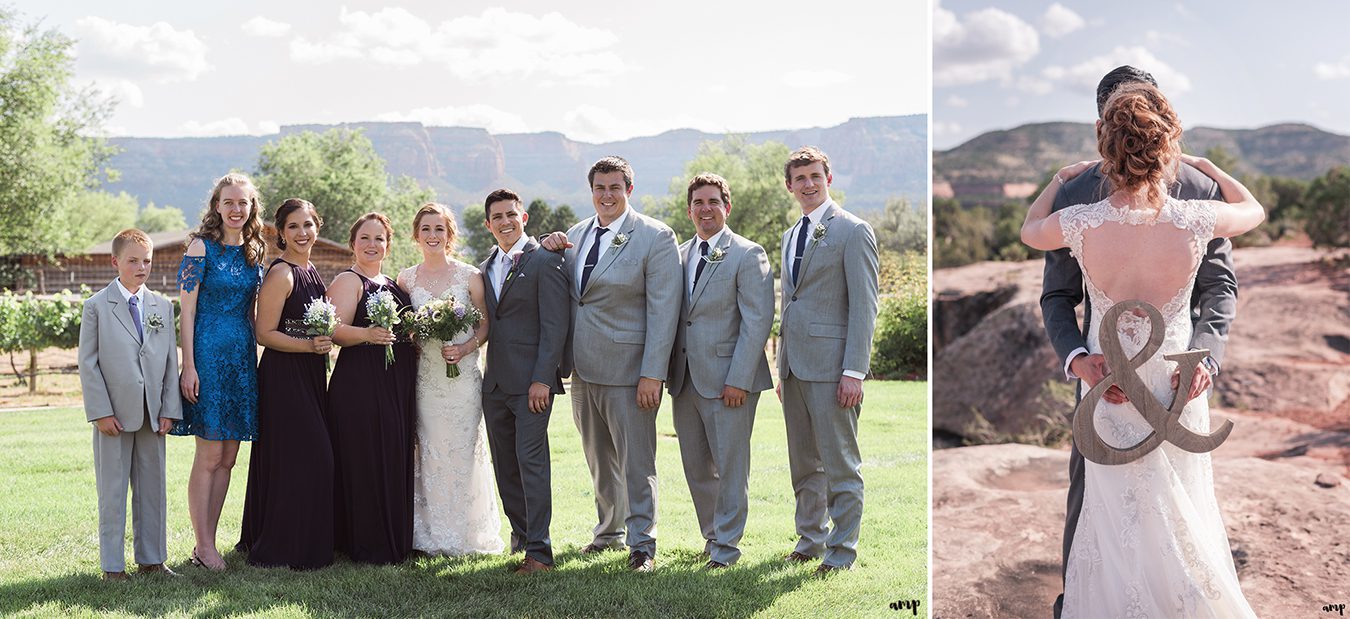Bridal party at Two Rivers Winery
