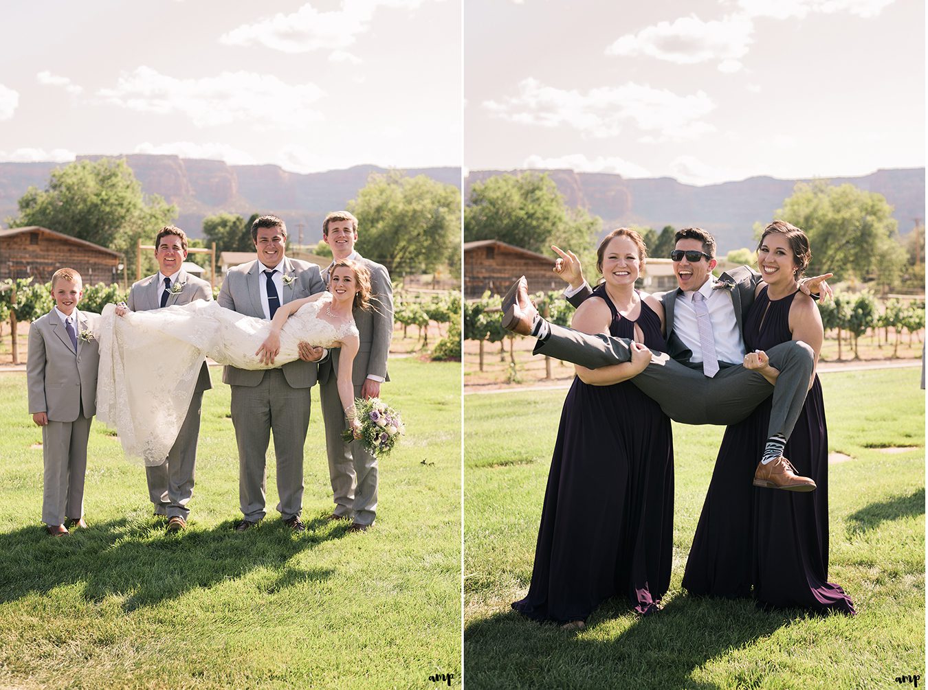 Bridal party fun poses
