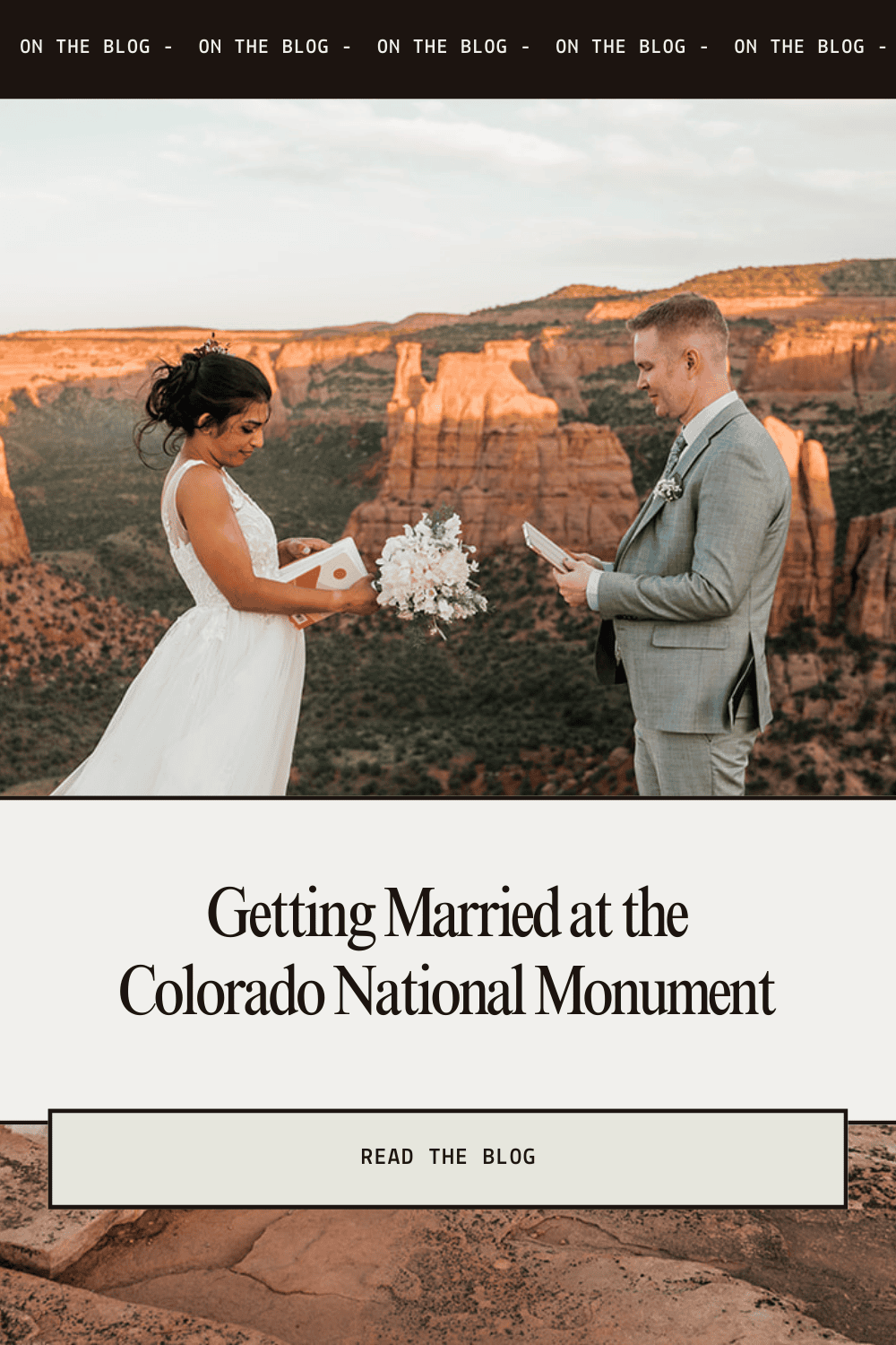 Getting Married at the Colorado National Monument
