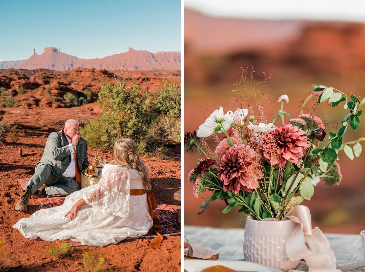 Leslie & James | Picnic Elopement in Moab